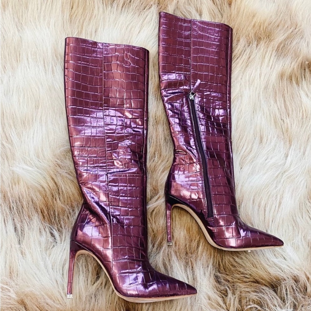 Studio pink Purple Heeled Boots with Stiletto Heel